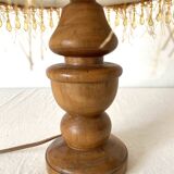 Retro wood and pearl lamp