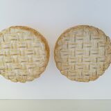 TWO PLAFONNIERS IN VERRE SOUFFLE