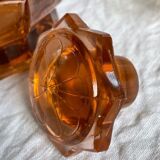 Vintage pink glass liqueur service