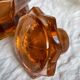 Vintage pink glass liqueur service