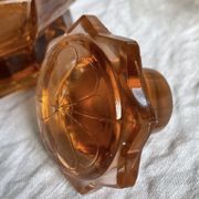 Vintage pink glass liqueur service