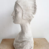 Plaster bust of a woman