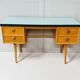 Vintage wooden desk / spindle feet