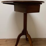 Pedestal table that can be transformed into a small walnut dressing table