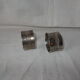 Lot of 2 rounds of silver metal towel