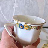 6 Limoges porcelain coffee cups Jean Boyer France vintage