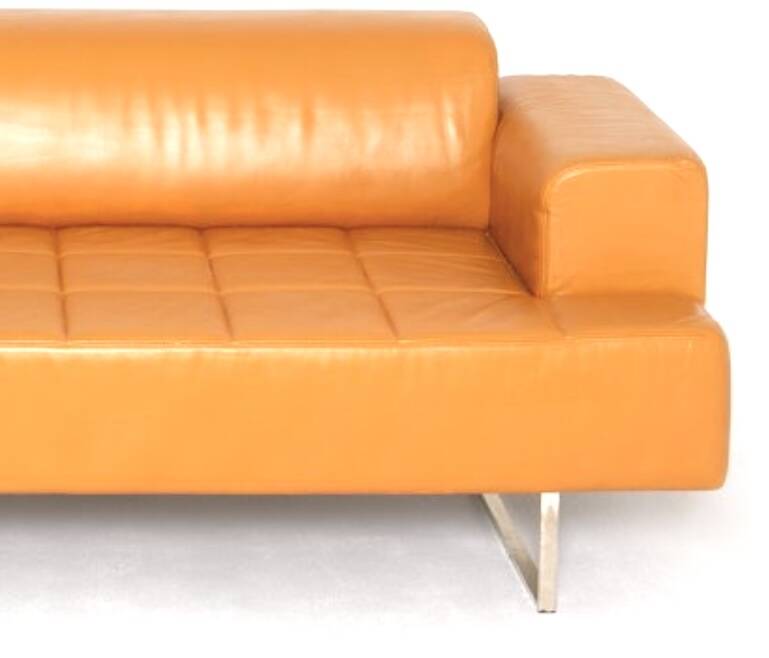 Quadra 3-seater leather sofa Poltrona Frau