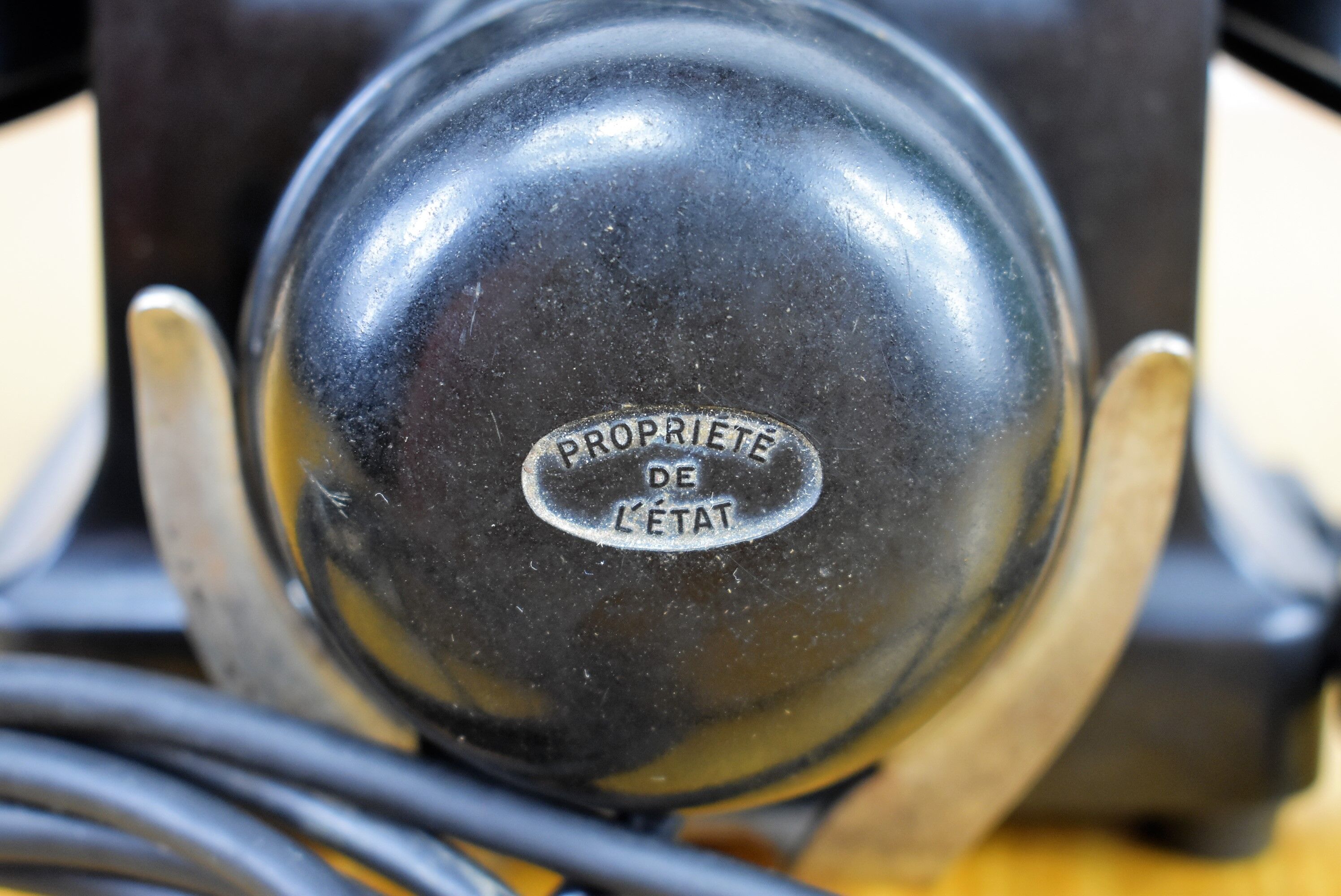 Old black Bakelite phone