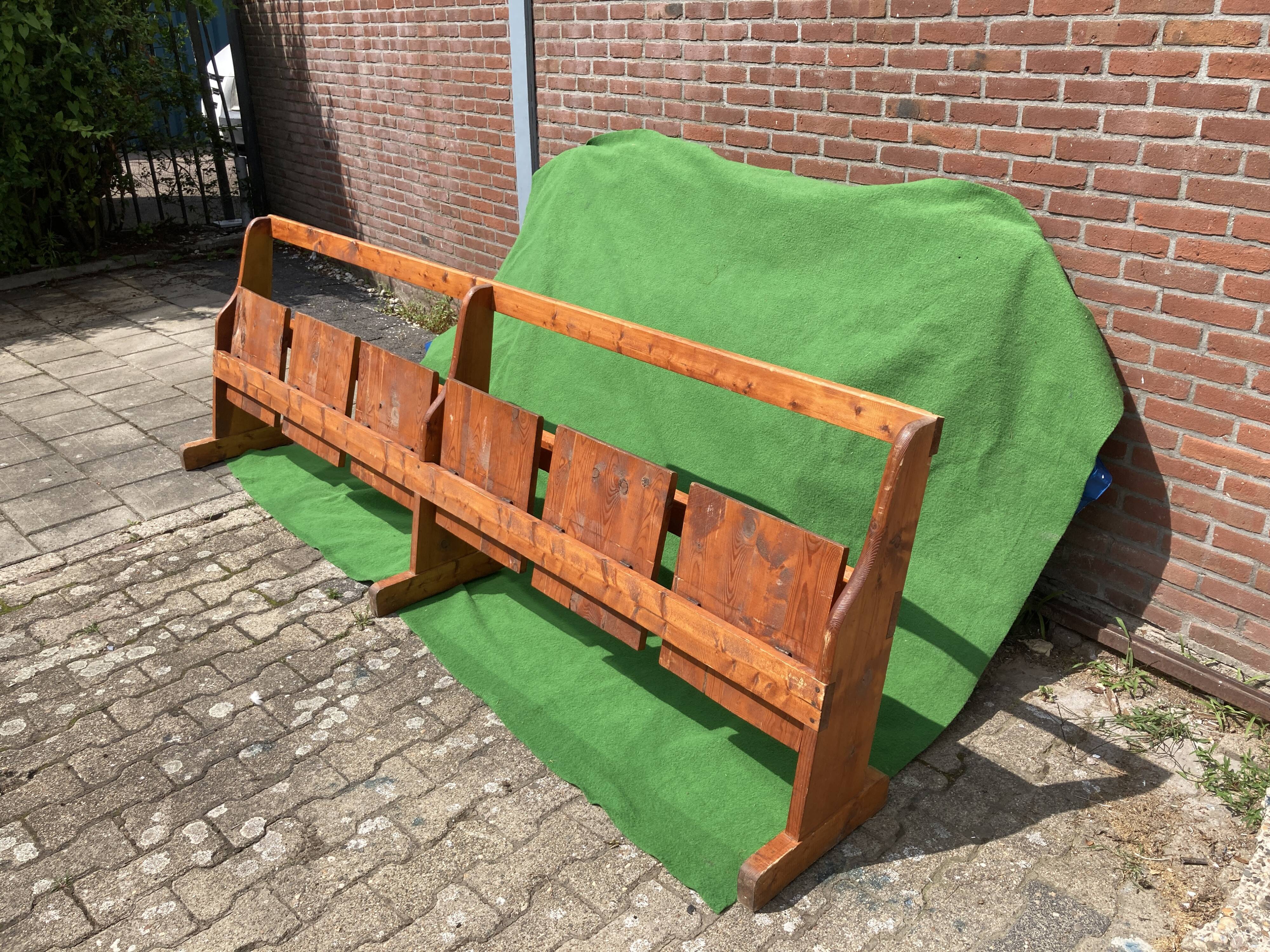 Swedish pine folding bench 1960s-1970s