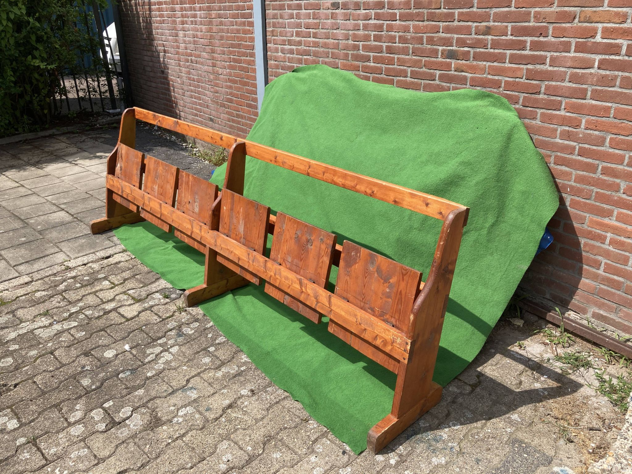 Banc pliant en pin suédois des années 1960-1970