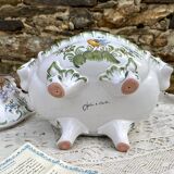 Hand-decorated earthenware soup tureen, Lallier Pottery
