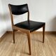 Scandinavian wooden and leatherette chair