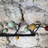 Wall coat rack 50s, colored balls