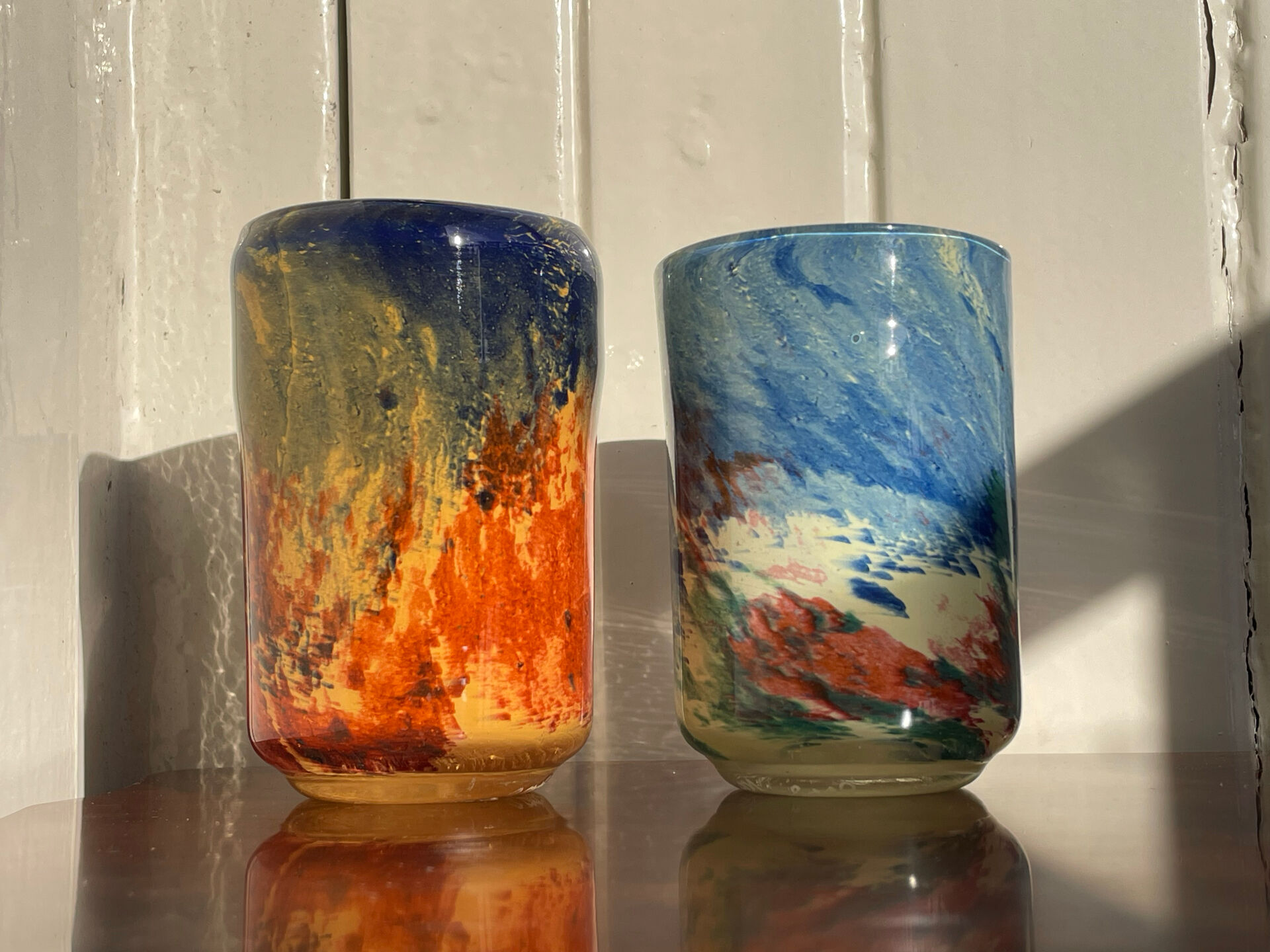 Da’ Rossi 2008 pair of artisanal handblown glass tumblers