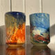 Da’ Rossi 2008 pair of artisanal handblown glass tumblers