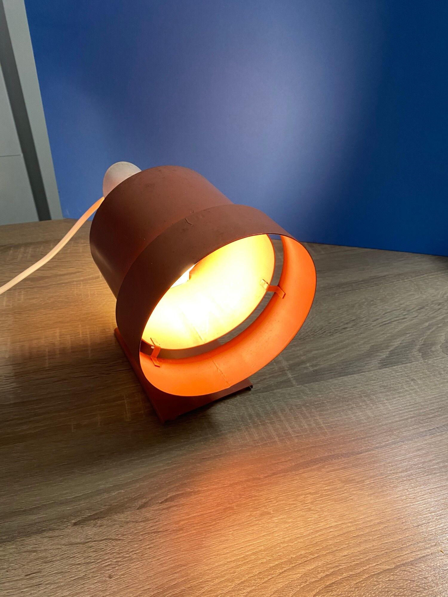 Vintage Danish red and white wall lamp