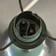 Chrome and turquoise metal table lamp