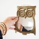 Brass owl mirror