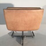 Pair of armchairs Raphael Raffel, skai and aluminum