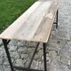 Industrial table in oak steel