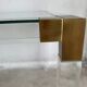 Lucite and brass coffee table by Charles Hollis Jones