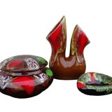 Collection de 8 pièces de faïence vintage française de Vallauris