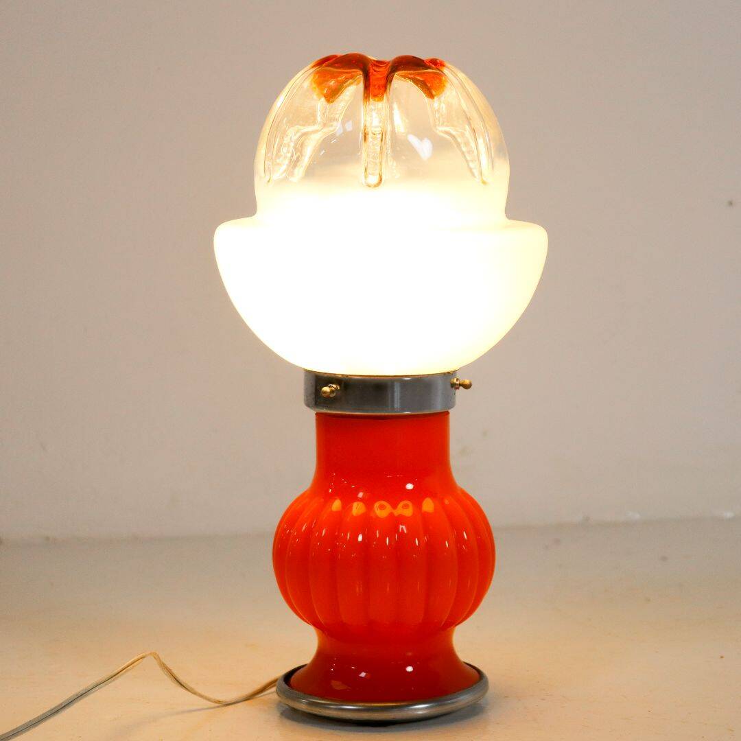 Space Age Italian Glass Table Lamp