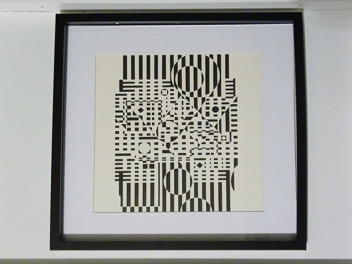 Tableau Vintage Art Optique - Victor Vasarely - Frame 40x40cm