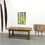 Extendable oak table, 1950s