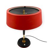Oscar Torlasco, Mid-Century red table lamp, Lumi, Italy 1954