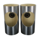Paires appliques  tubes vintage 1970 inox satiné