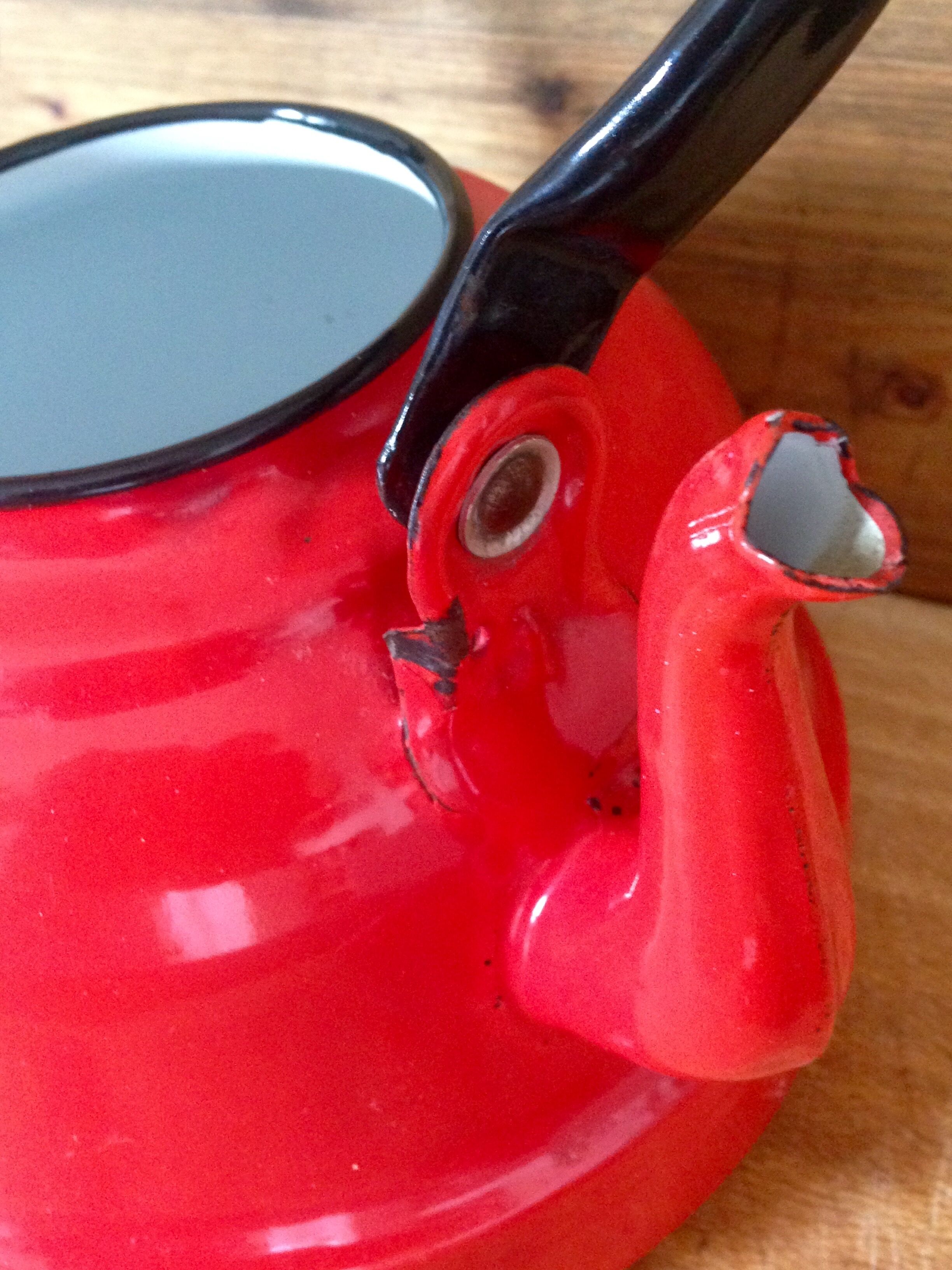 Vintage enameled kettle