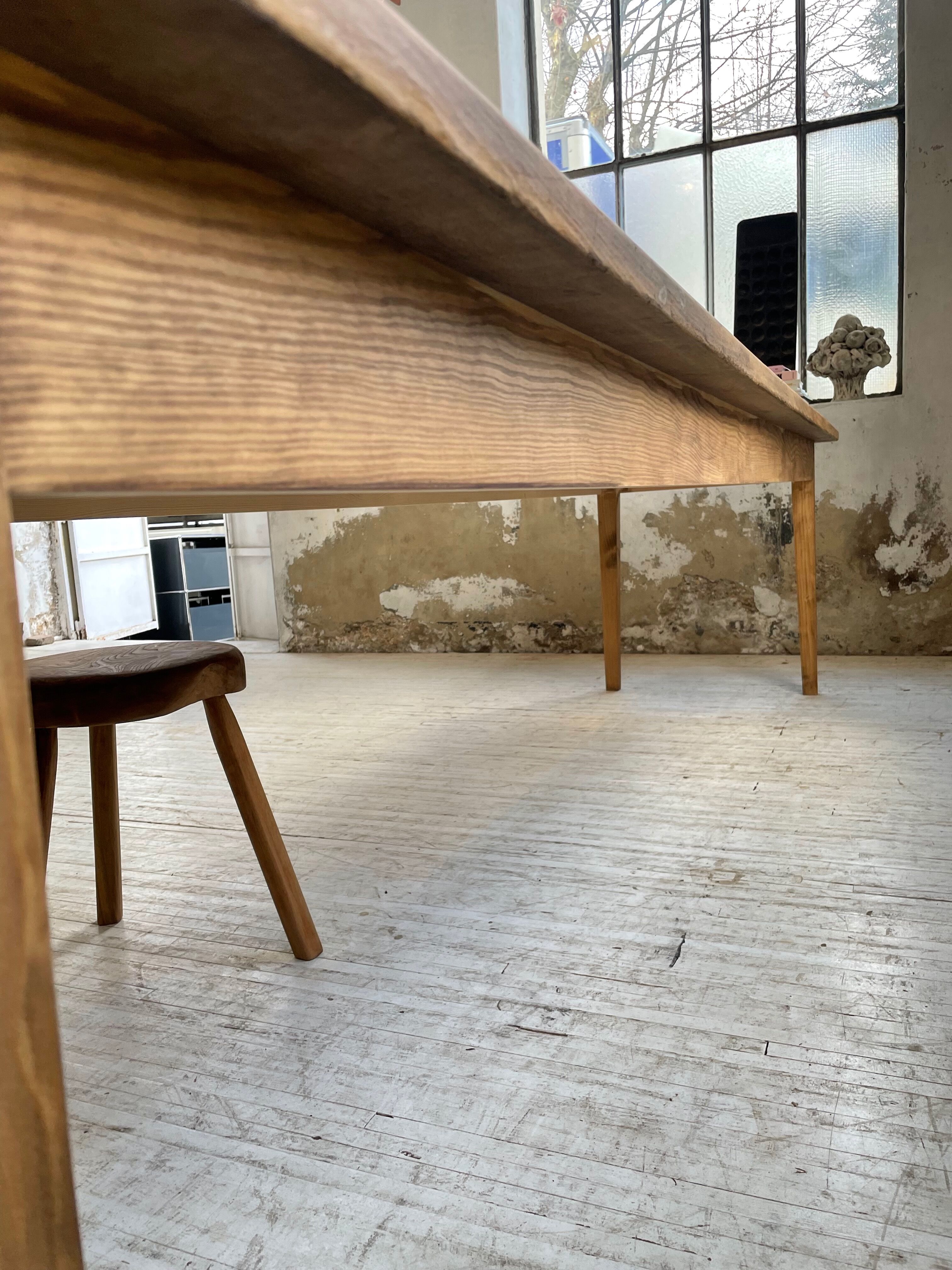 XL farmhouse table in beech and pine 3m