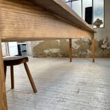 XL farmhouse table in beech and pine 3m