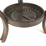 Vintage manou rattan set of 2 armchairs and table with glass top made in the 1970s