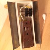 Brass and opal globe wall lamp from the 60s