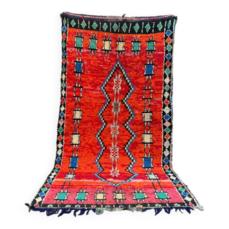 Red Boucherouite Berber carpet