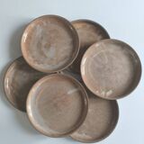 Set of 6 Marais stoneware plates