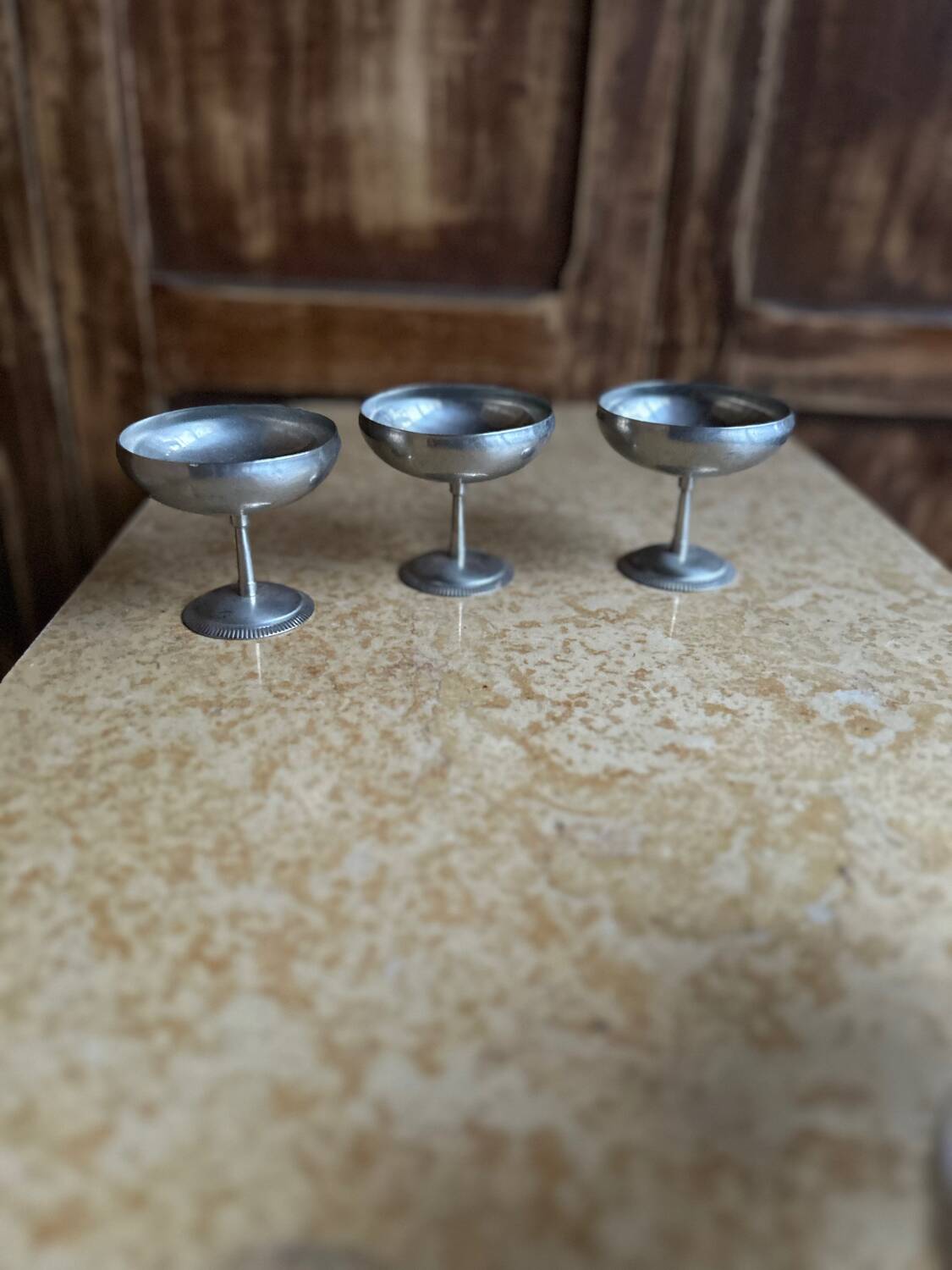 Set of 5 vintage footed dessert bowls