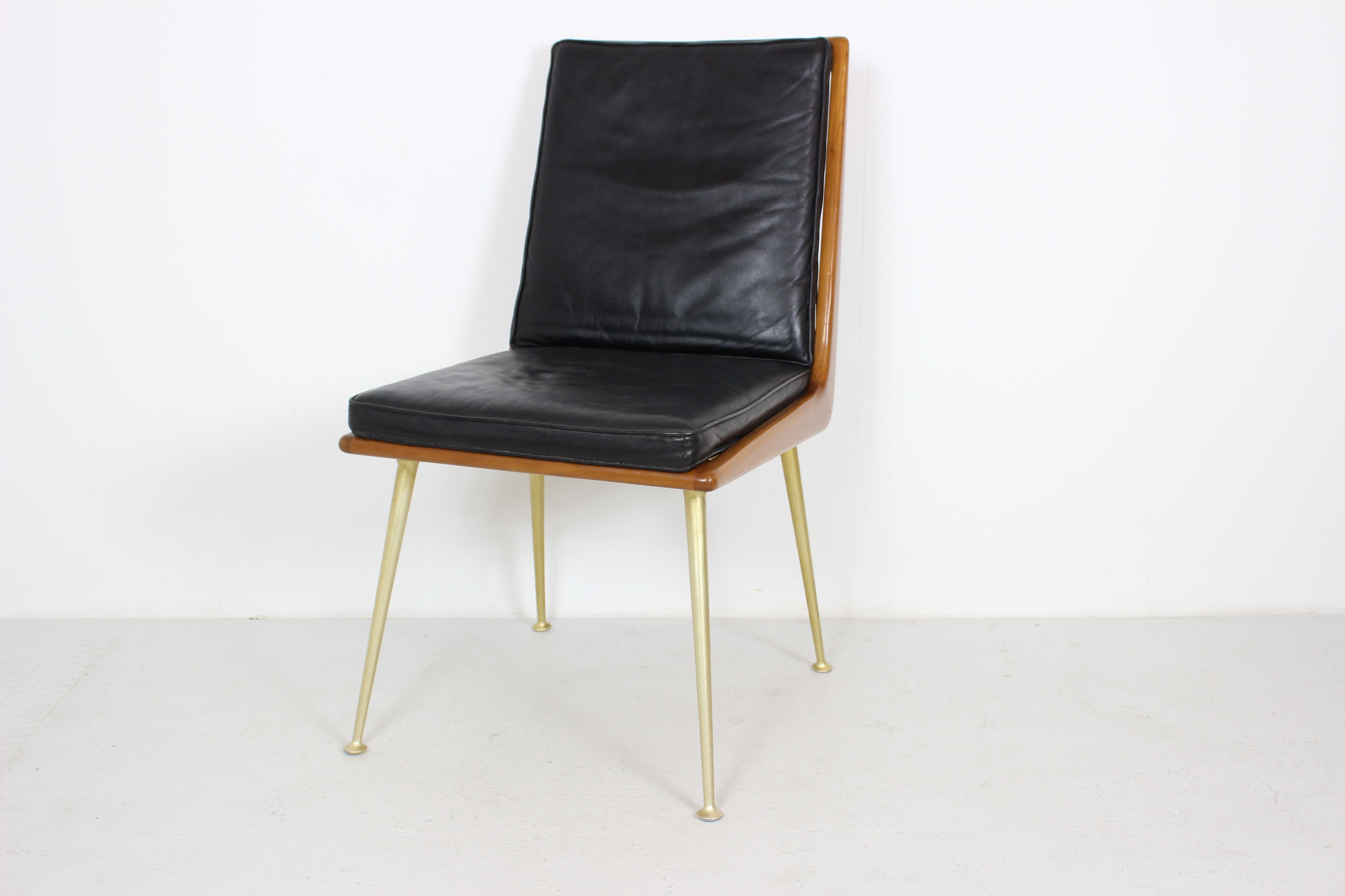 Pair of Boomerang Easy Chair by Hans Mitzlaff for Eugen Schmidt in Leather