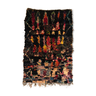 Moroccan Berber carpet Boucherouite 194x128cm