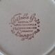 6 assiettes en grès Sarreguemines motif "chardons"