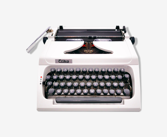 Machine à écrire Erika 150 Blanche collector révisée ruban neuf