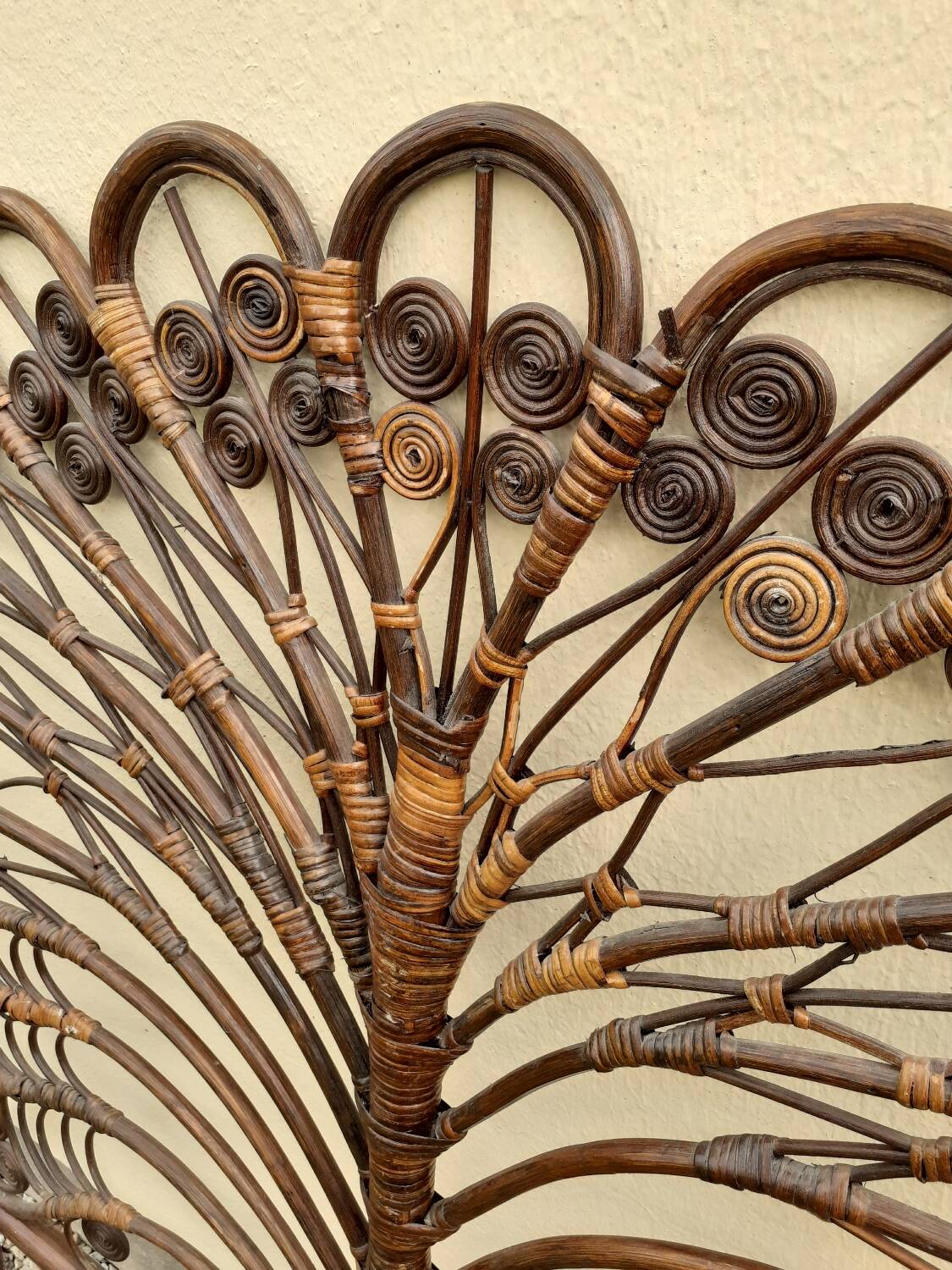 Peacock Rattan Headboard