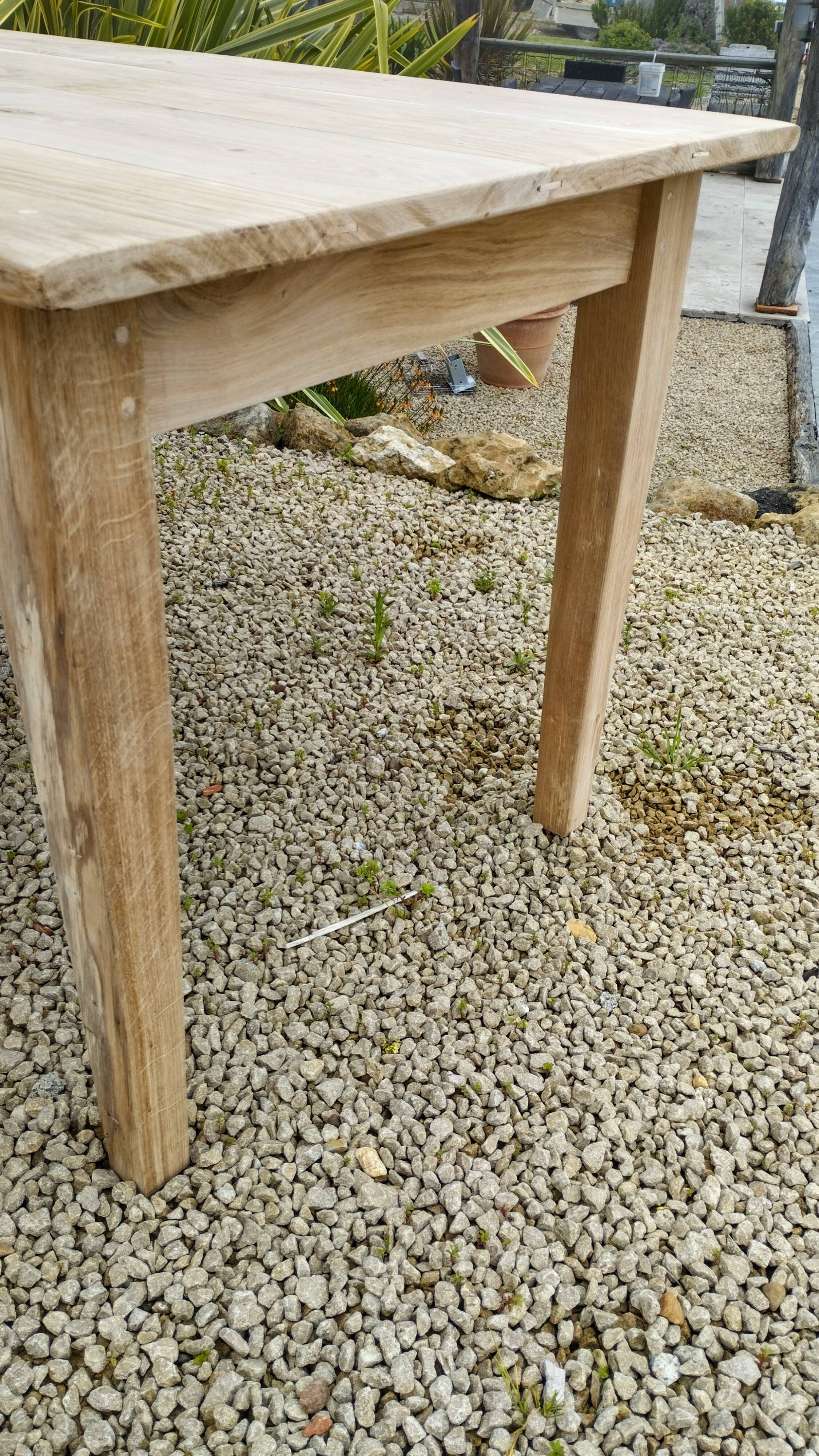 Solid oak farmhouse table 220 X 80 cm