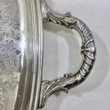 Silver metal handle tray
