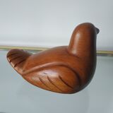 turned wooden bird