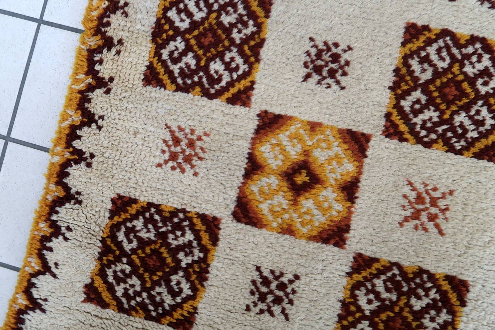 Tapis Vintage Savonnerie en Laine (77cm x 146cm), Années 1960