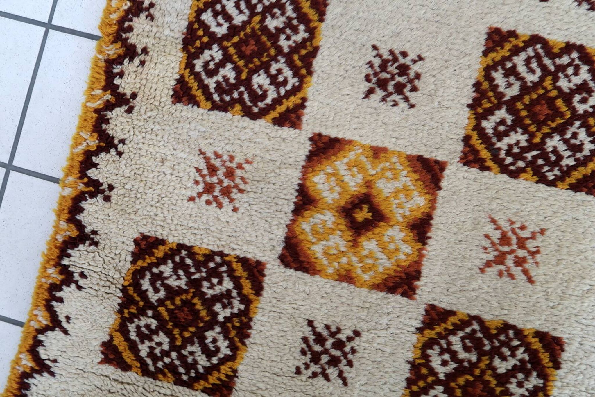 Tapis Vintage Savonnerie en Laine (77cm x 146cm), Années 1960