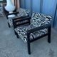 Pair of vintage zebra armchairs – 80s design spirit